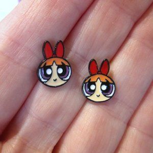 Blossom Earrings Powerpuff Girls~Hypoallergenic